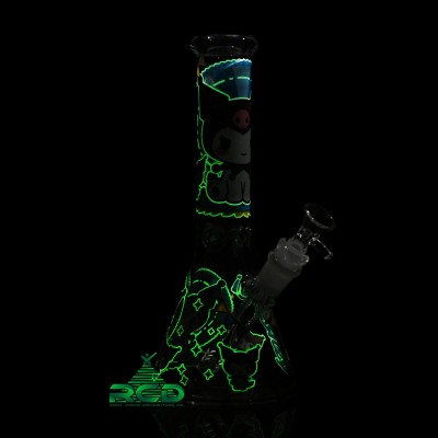 WATER PIPE BEAKER GLOW IN DARK KAWAII KUROMI WP12100 1CT